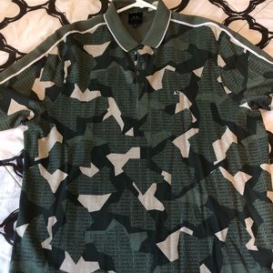 Armani Exchange Geometric Polo